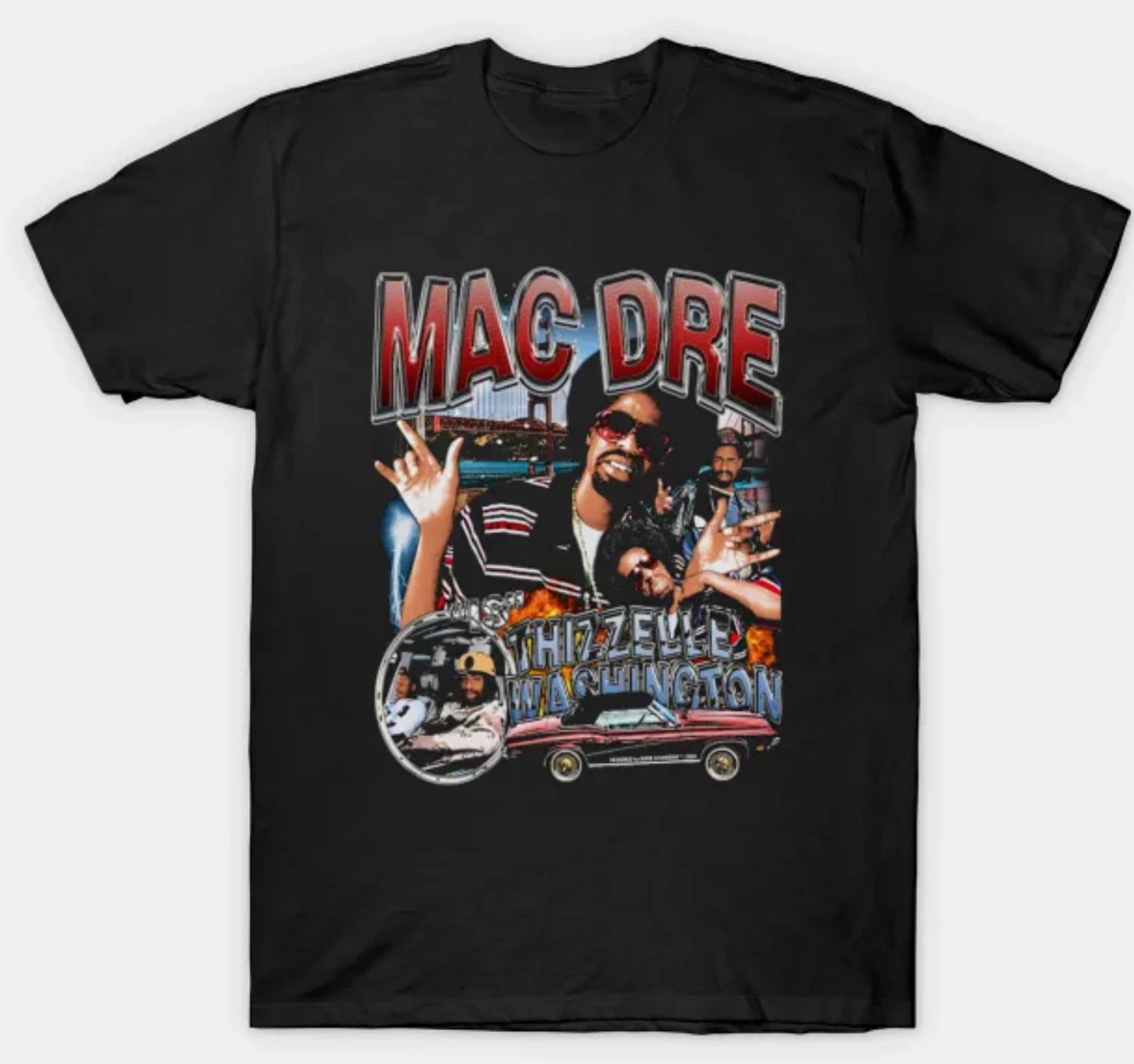 Mac Dre Short Sleeve T shirt Mens Size S-3XL Black Fan Art Bay Area Music XL