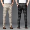 2026 Sommer Klassisch Einfach Gerade Freizeit Hosen für Herren Personalisiert Kariert Vielseitig Stretch Business Casual Schmale Hosen