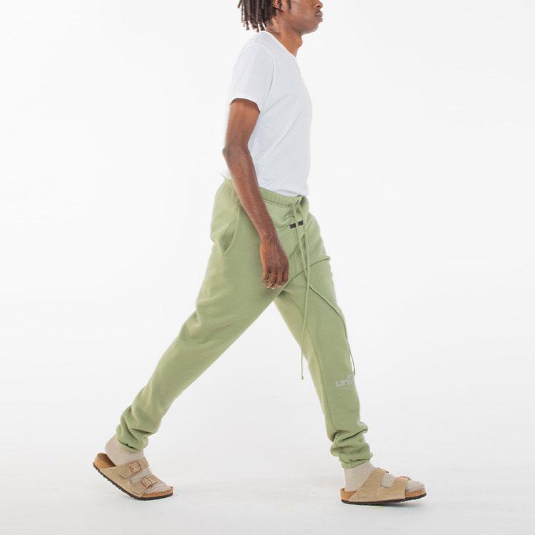 Fear of God Essentials X Union LA Vintage Sweatpants With Embossed Logo FW21 Unisex Bottoms Green FOG-FW21-089