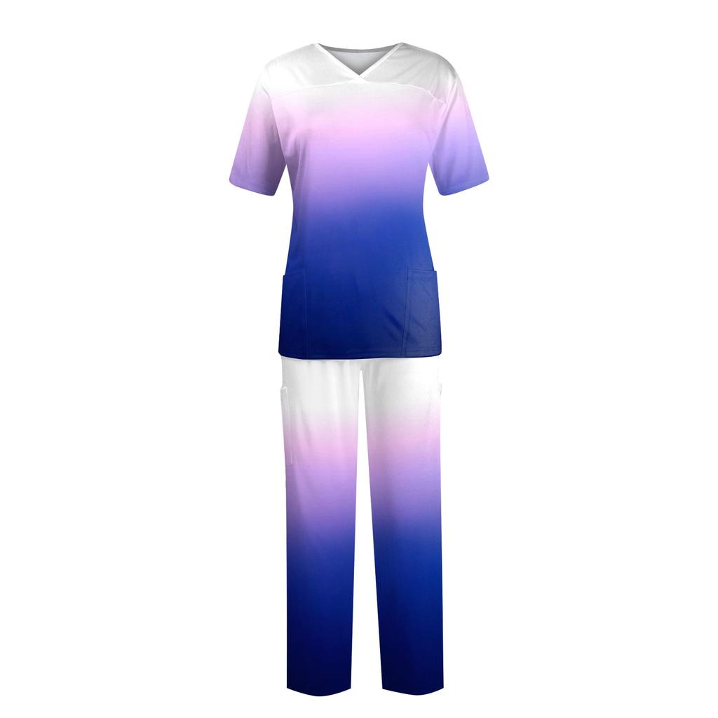 Frauen Kurzarm V-ausschnitt Tops + Hosen Arbeits Set Anzug Lose Beiläufige Kurzarm T Shirts Top Und Lange Hosen trainingsanzug