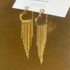Exquisite French Gold Heart Tassel Earrings: Luxurious, Versatile, and Stylish