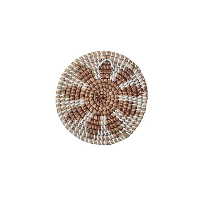 Bohemian Ethnic Circular Wall Decor Homestay Living Room Straw Woven Hanging Woven Background Dekoration