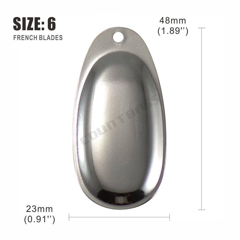 COUNTBASS 50pcs Size 0-6 Nickel Plated