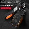 Alcantara Car Key Case Remote Cover Keychain For Mercedes Benz A S G Class EQA EQB GLA GLB GLK CLA W177 W463 H247 X156 X253 X204