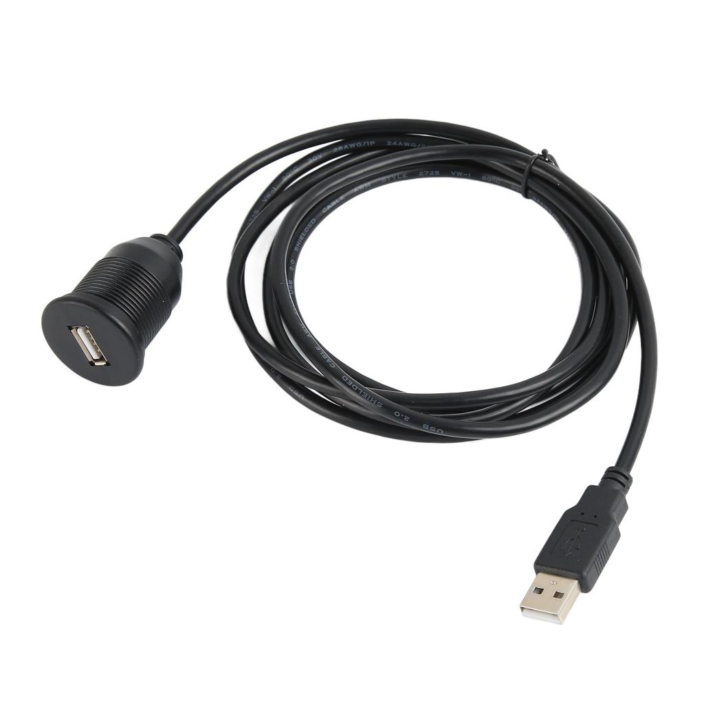 Single Port USB 2.0 Male To Female Cable 3.28ft Waterproof Data Transfer Plug and Play AUX Car
