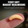 50pcs/bag/100pcs mini Bread Worm Lure worm Bait Maggot Luminous Maggot Grub Soft Fishing Lure with Fishy Smell and Musky Smell