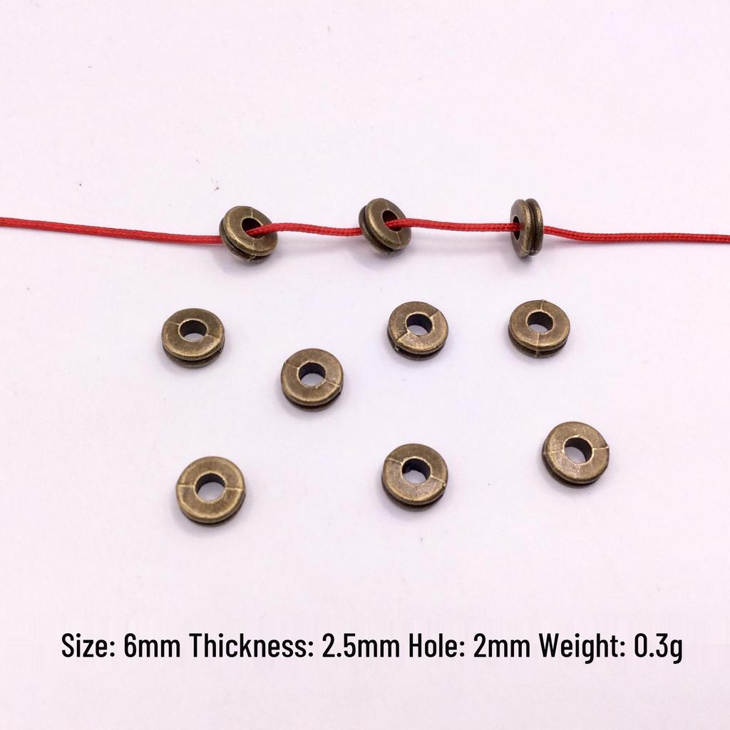 Tibetan Silver Flower Spacer Beads - 100pcs DIY Jewelry Accessories for Bracelets & Necklaces