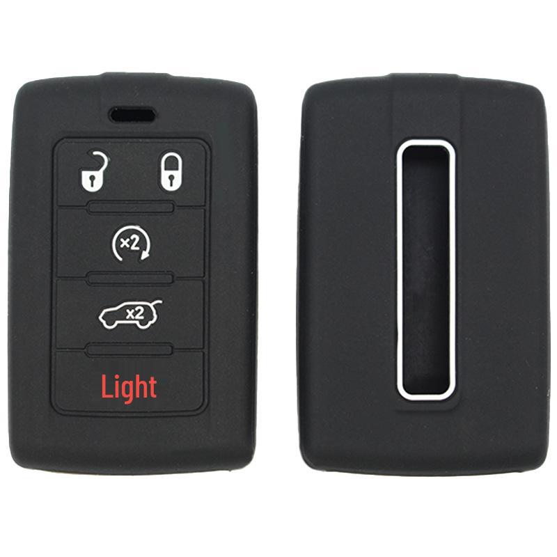 Silikon-Schlüsselhülle für Dodge Wrangler & Jeep Commander (5-Taste)