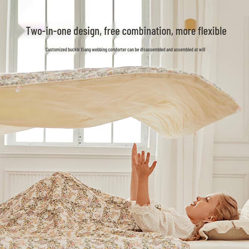 YEEHOO Baby & Kids A-Grade 60-Count Cotton Tussah Silk Quilt