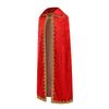 AUZOEYTOYK Prince Cosplay Cape and Crown Perfect for Theater Cultural School and 100cm Long Kids' Set, 2-Piece Set, Red, Hoodless, Gorgeous,