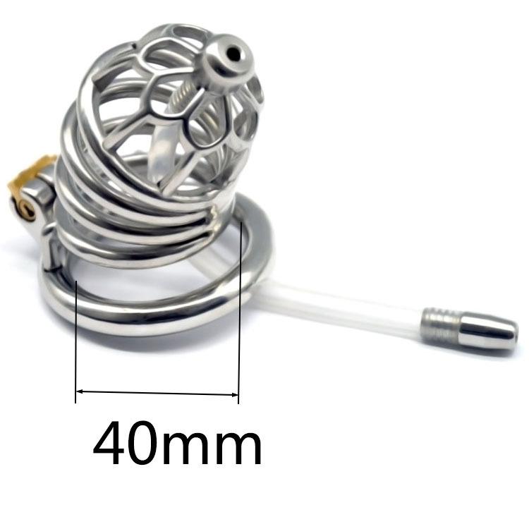 Metal Penis Lock Cock Rings Steel Chastity Cage with Urethral Male Bondage Belt Device Sissy Kali Adults Sex Toys for Men