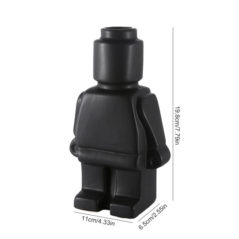 Robot Creative Vase Block Man Desk Decoration Nordic Style Ornament Vase Interior Decoration