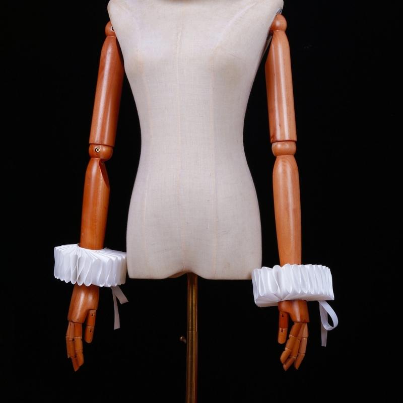 Victorian Ruffled Wrist Wrap Wristband For Historical Reenactment And Role Play Victorian Costume Enhancement