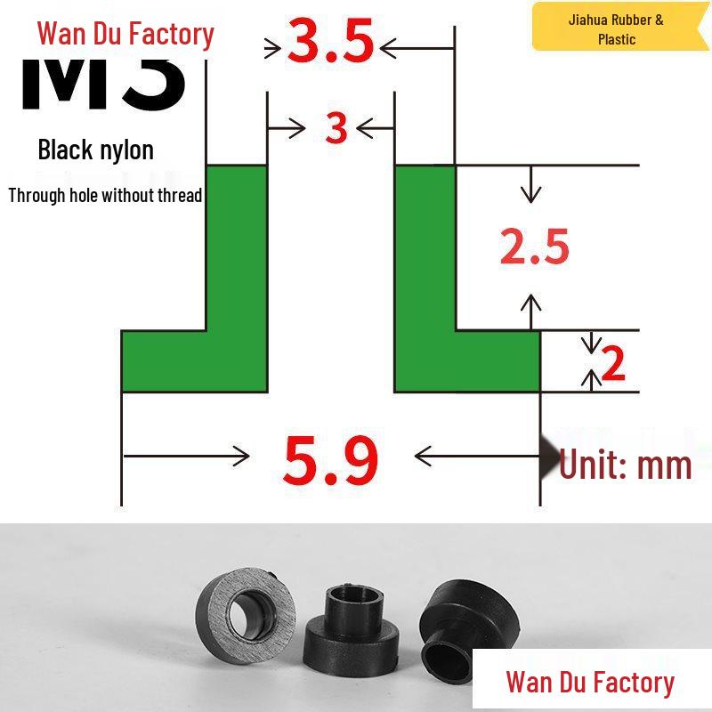 T-Shaped Nylon Insulating Bushing Spacer for M3-M35 Threads