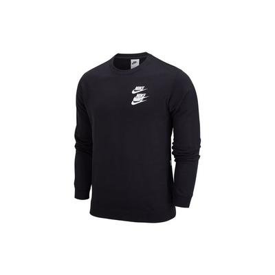 NSW Overlapped Logo Print Crew Neck Sweatshirt Unisex Sweatshirt Black DV7381-010