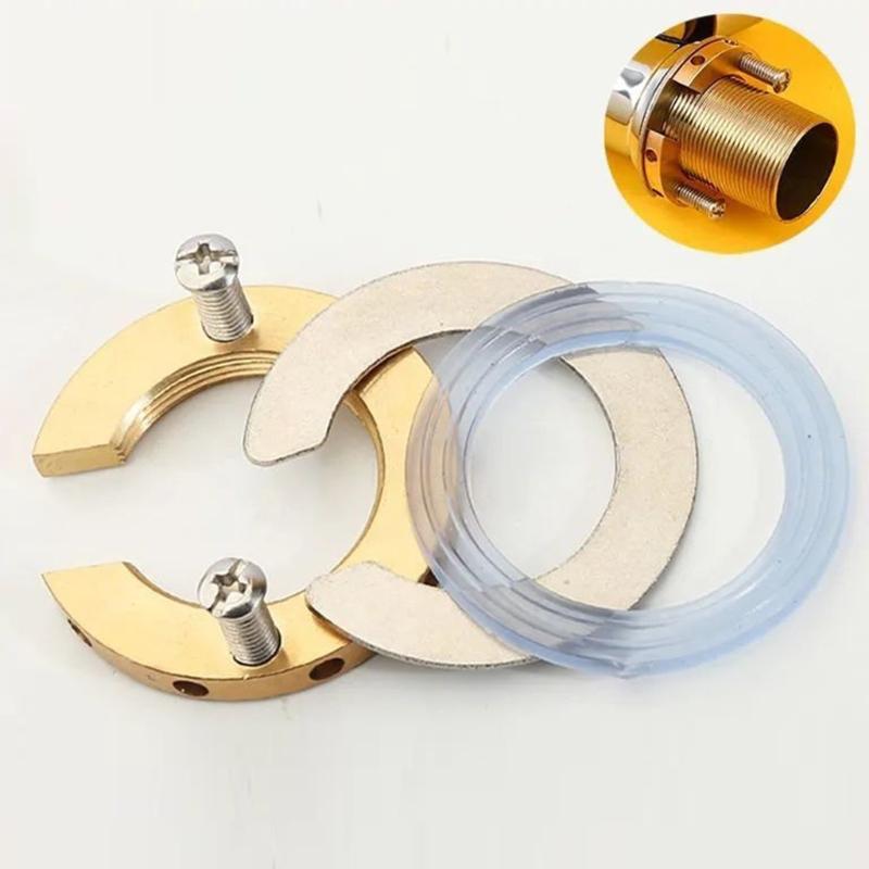 32mm/1.26'' C-Type Faucet Anti-loosing Nut Copper/Stainless Steel Tap Fixing Fitting Kit Faucet Accessories Sturdy