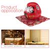NUOLUX Daruma Japanese Interior Good Lucky Good Traditional Ornament Figurine, 9cm, Style, Decor, Fortune, Charm, Family, Wealth, Honor, Luck, Craft,