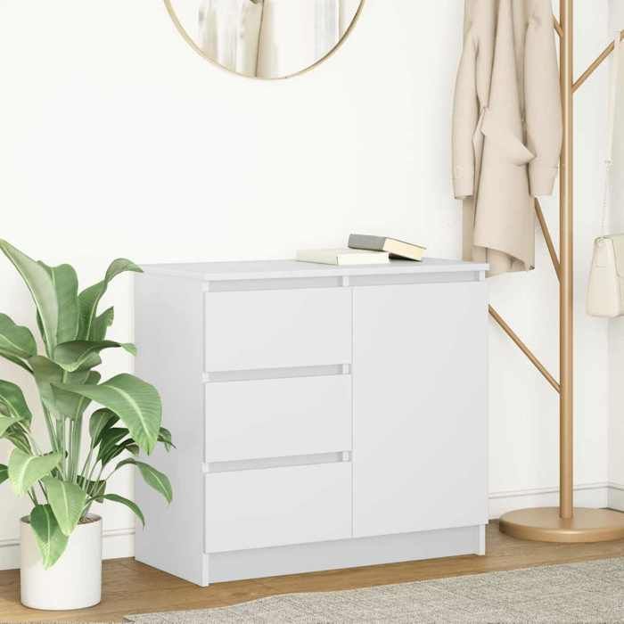 VidaXL Buffet with Drawer White 71x35x65 Cm Engineered Wood, Storage Furniture, Buffet, Entrance Furniture, Buffet Furniture 861571
