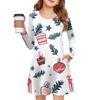 Christmas Day Girls' Long Sleeve Dress - Color Pocket Dress