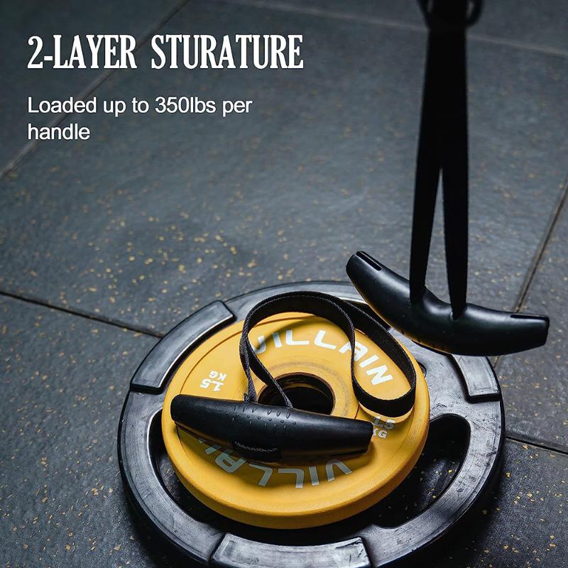 1Pair Pull Up Handles Rubber Grip Heavy Duty Cable Machine Handles Weight-Lifting Gym Equipment For Gym Workout