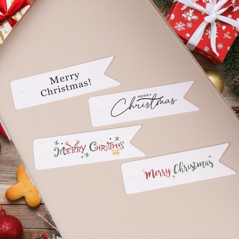 100PCS Decorative Christmas Hanging Tags; Ideal for Personalizing Festive Gifts