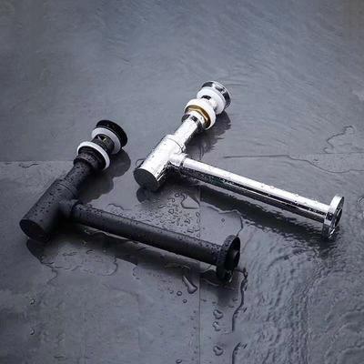Messing Gold Becken Pop-Up Ablauf Schwarz Spülbecken Siphon Abflüsse Mit Überlauf Federart Geruchsdicht Untere Wand Ablaufrohr Ablauf Abfall