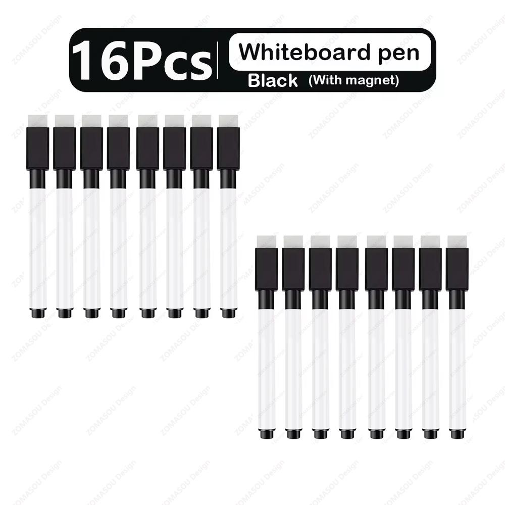 48-1Pcs Magnetic Erasable Whiteboard Pen Color Options Numbering Stationery Office Teaching Supplies for Student Blackboard Note