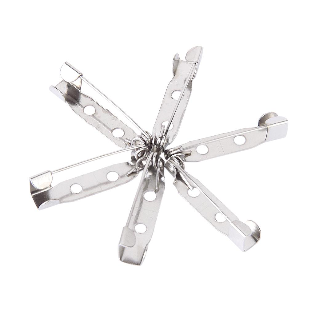 50 Pieces Pins Brooch Back Clasp Name Badge 20mm