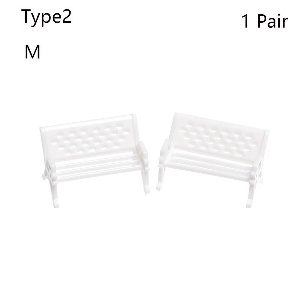 Miniature Bench Chair Figurines Resin Crafts Micro Landscape Model Mini Garden Decor DIY Home Ornament Doll House Accessories
