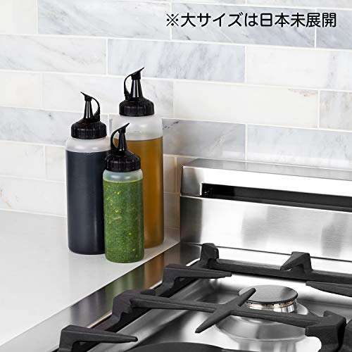 OXO Squeeze Bottle, Condiment Container, One-Hand Opening, Drip-Free, Easy Squeeze, Polyethylene, Graduated, 350ml, Medium Size