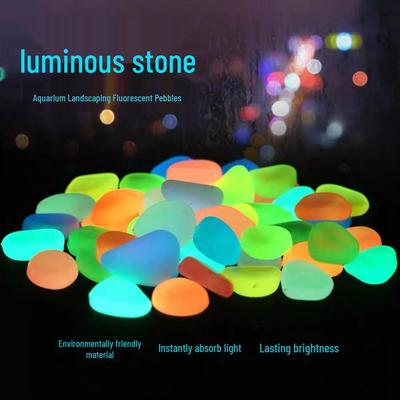 Luminous Aquarium Glowing Stones - Colorful Fish Tank Decor & Garden Pebbles