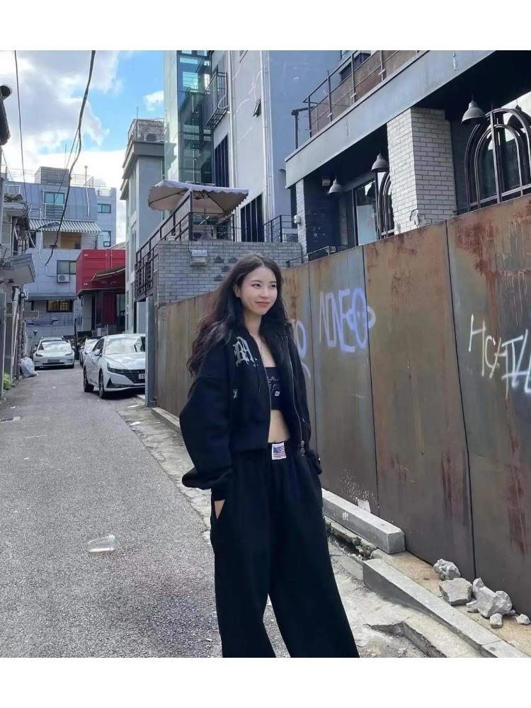 Ležérní Korejská móda Tepláky Ženy Hip Hop Streetwear Joggers Volné Vintage Kalhoty Harajuku Hippie Kalhoty Žena