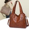 Große Kapazität Einkaufstasche Handtasche Damen Umhängetasche Weiches Leder Umhängetasche