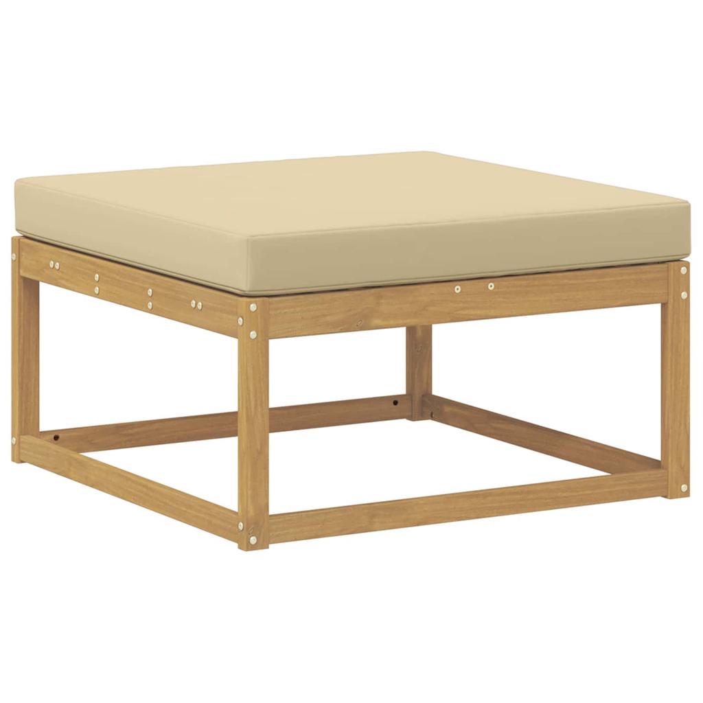 Outdoor Sofa Set 7 pcs White and Beige