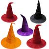 Halloween Witch Hat For Women Black Tall Top Magician Magic Wizard Cosplay Costume Headpiece Party Decoration Halloween Dress Up Accessories For