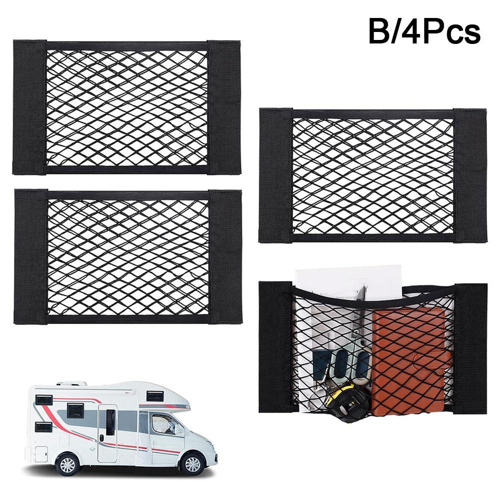 Extra Large Elastic Storage Net Car Back Rear Trunk Storage Net Seat Elastic String Net For Cargo Van Motor Home Mobile 25x50cm