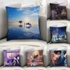 Y-Your Lie In April Pillow Case Sofa Decorative Home Double-sided Print Plush Square Throw Pillow Covers Cushion Decor Cover