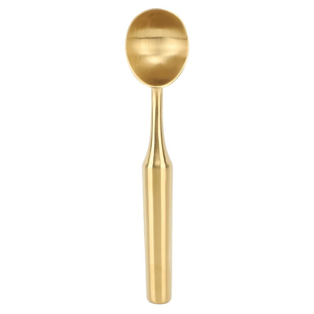 Rustless Ice Cream Scoop Polished Solid Handle Dessert Ball Maker Round Spherical Golden and Silver Fruit Ball Scooper Dessert