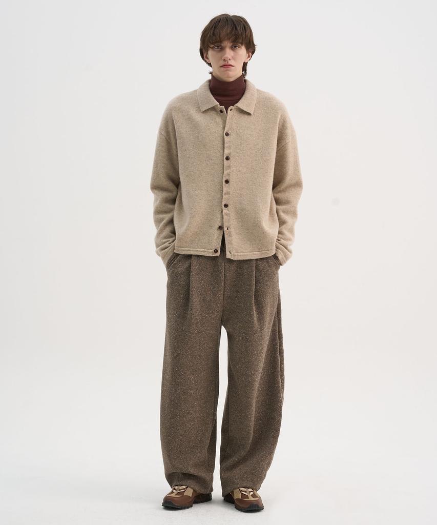 Trip Le Sens [100% Wool] Pure Light Collar Cardigan_Beige