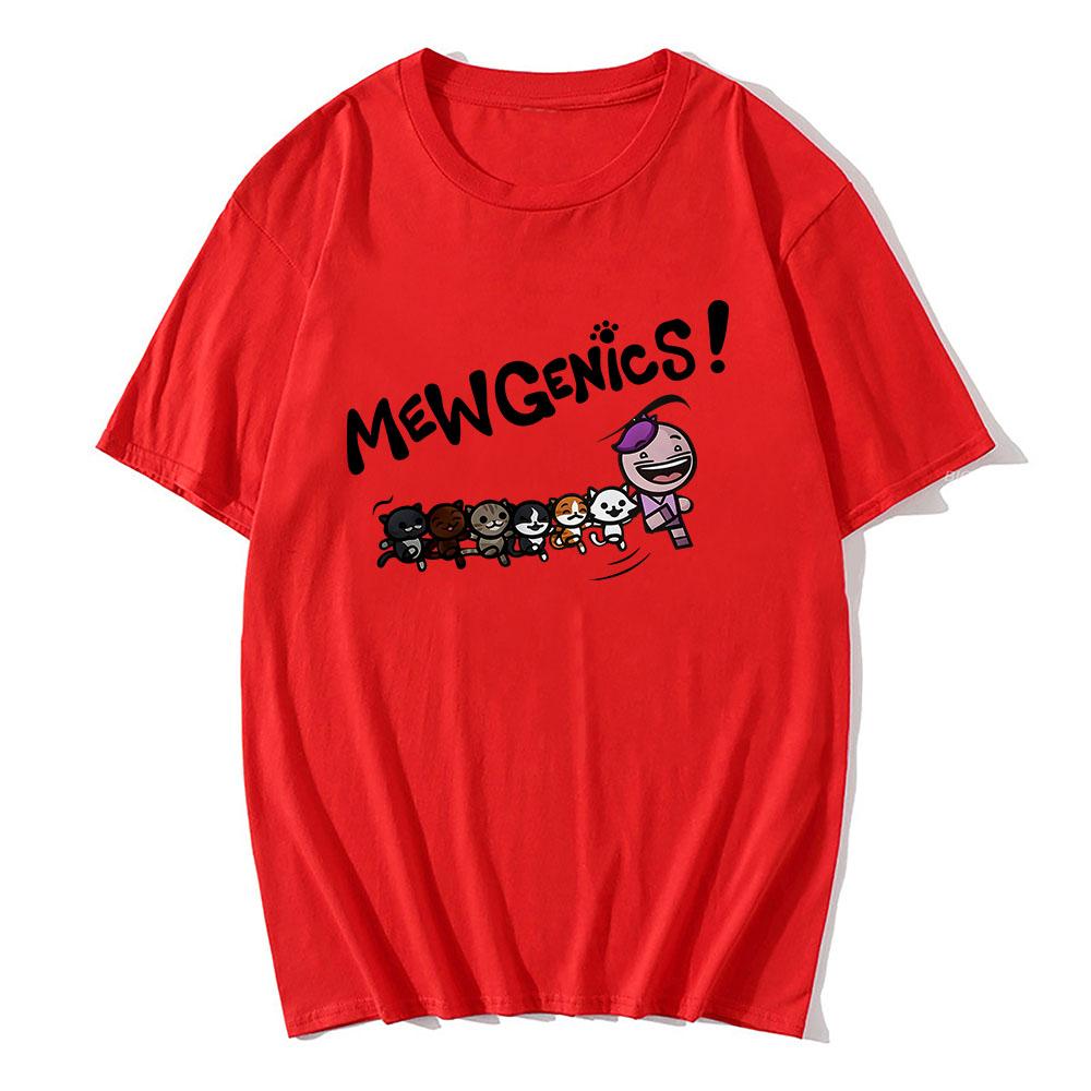 

Футболка Mewgenics Tink & Kittens Зображення з мультфільму Футболки з принтом Унісекс Вуличний одяг З коротким рукавом Бавовняна З круглим вирізом Вільні футболки XS червоний