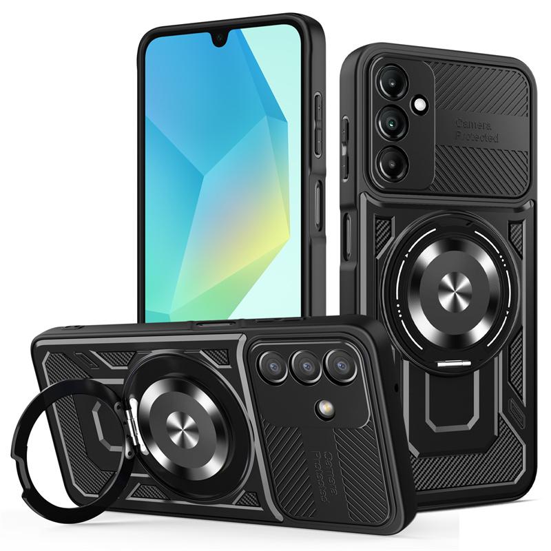 For Samsung Galaxy A16 A26 A36 A56 A06 5G Case Lens Protector Armor Phone Cases For Galaxy A 56 36 26 16 Magnet Ring Cover Funda