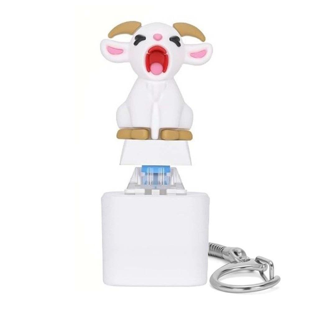 LED Glowing Screaming Goat Keychain Mechanical Click Fidget Button Toy Keyboard Lovers