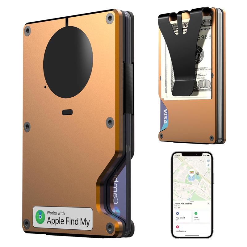 Wallet with Built-in Apple Find My AirTag Tracker and RFID Anti-theft Protection