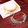 1Pc Women Belly Dance Hairpin Coins Tassels Gypsy Headband Indian Dance Performance Clothing Accessories Head Chain