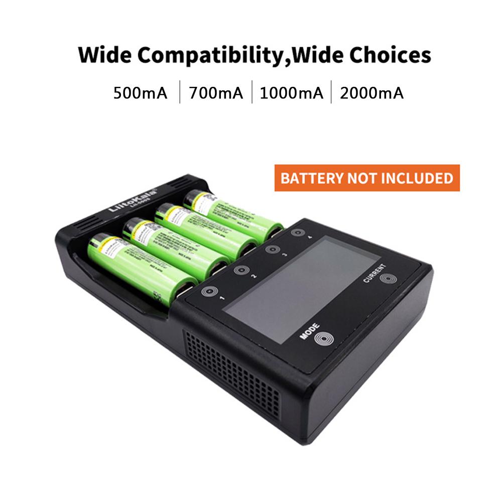 Lii-500S 18650 Battery Charger 4 Slots LCD Screen Display Touch Control for Lithium/NiMH 26650 AA A