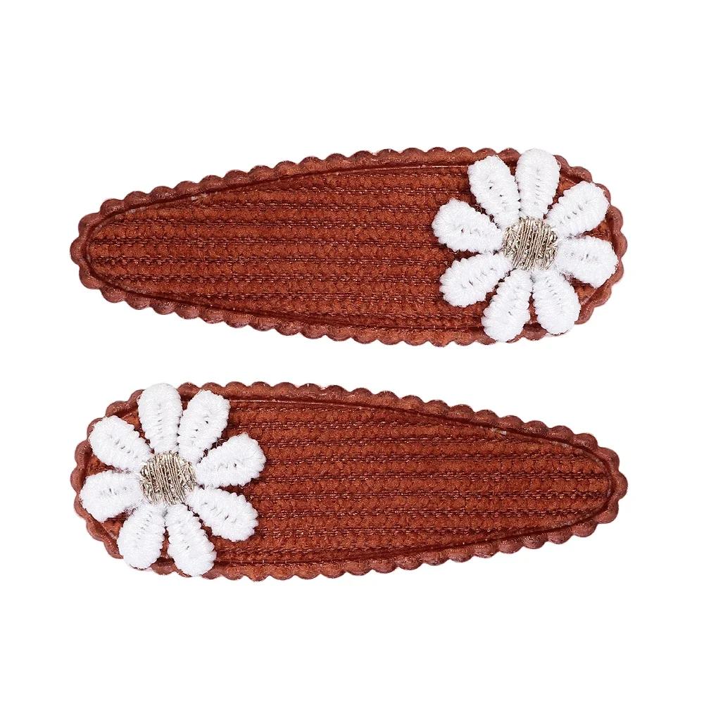2 Stück Niedliche Baby Mädchen Haarspangen Gänseblümchen Blume Kinder Haarnadeln Prinzessin Haarspange Kind Haarschmuck Frühling Koreanischer Stil Haarklammern