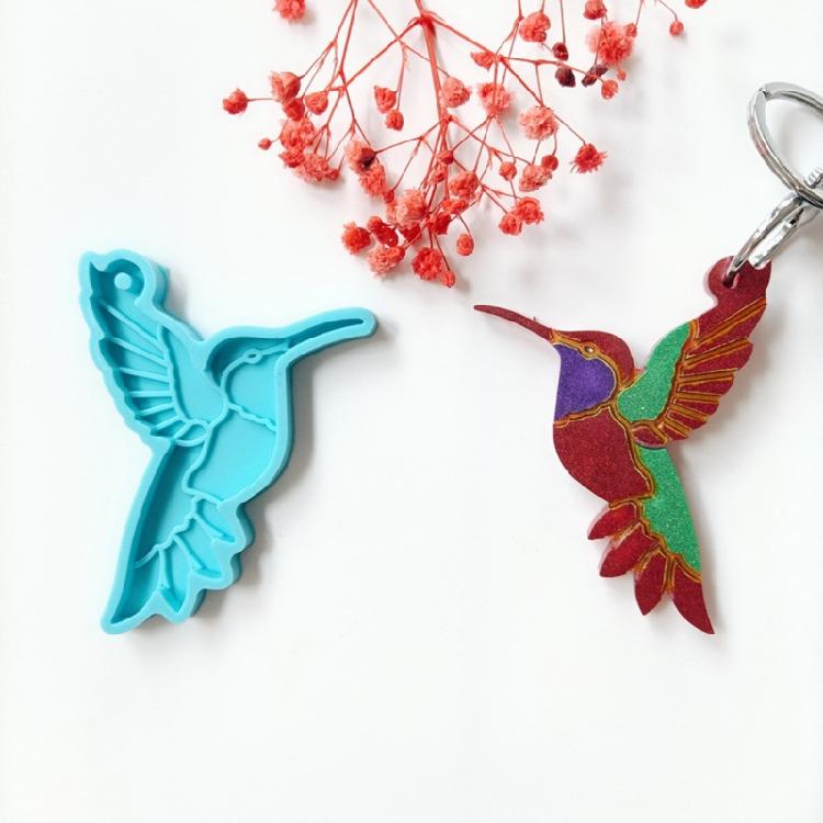 Formenbau Epoxidharz Handwerk Hängender Kolibri Vogel Silikonmaterial Schlüsselanhänger Form