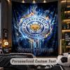 TapestryLeicester City Custom Name Text Personalized Wall Hanging Tapestry Home Wall Decor