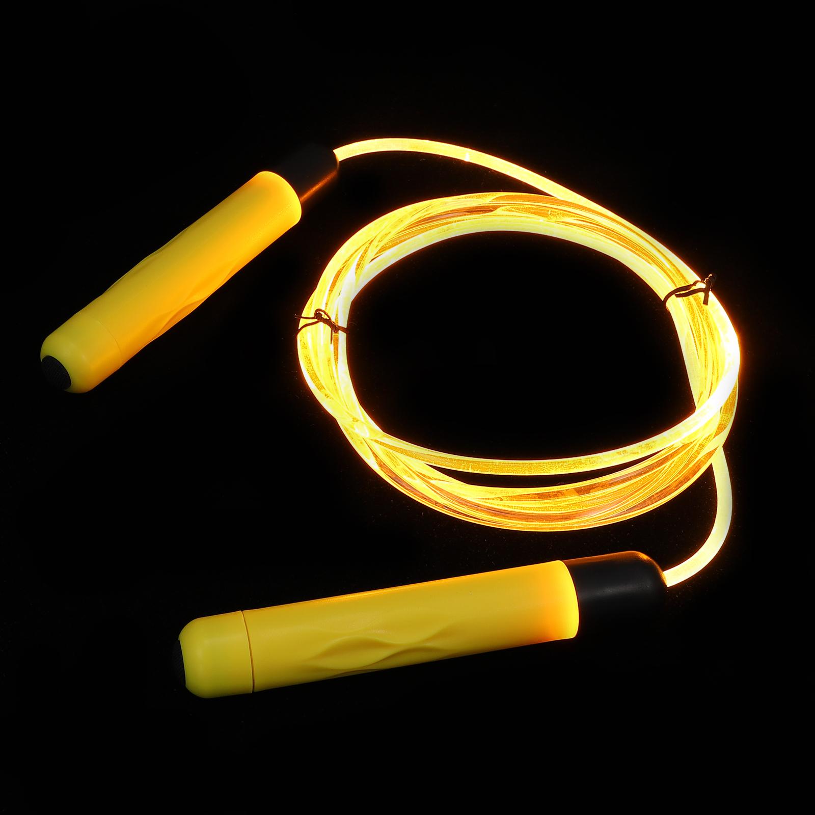 1Pcs LED Jump Rope Adjustable Lightweight Skipping Rope Portable Fitness Equipment Outdoor Workout Exercise Fitness Equipment жёлтый