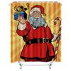 TU Santa Claus Christmas Shower Curtain Festive Holiday Bathroom Decor Reindeer Snowflakes Winter Pattern Gift Backdrop Cozy Hom